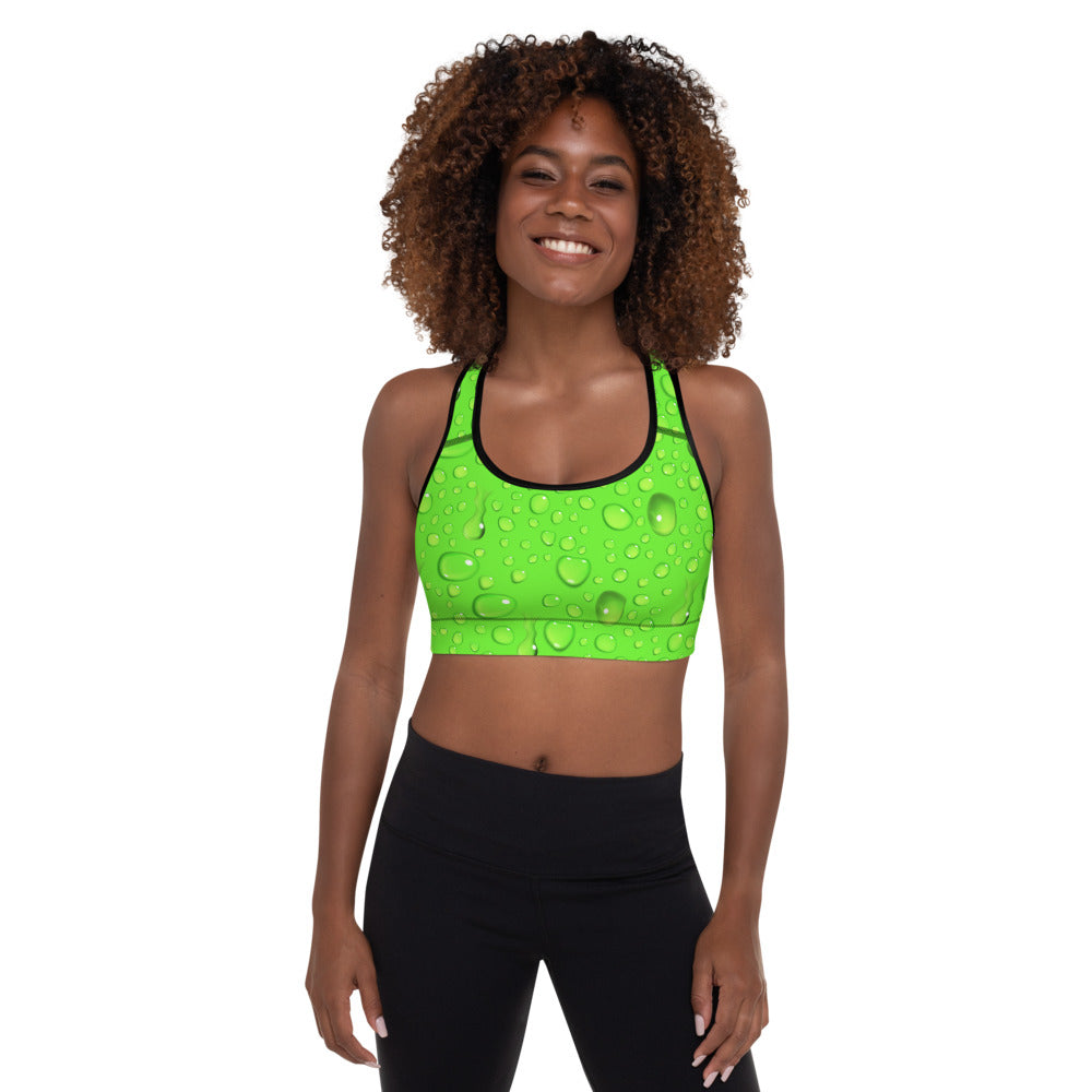 Drops of Lime Padded Sports Bra