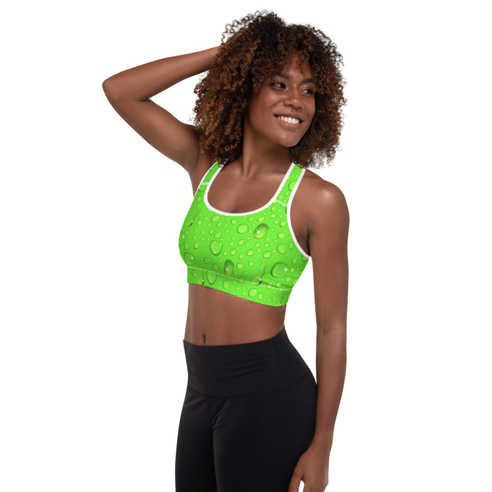 Drops of Lime Padded Sports Bra
