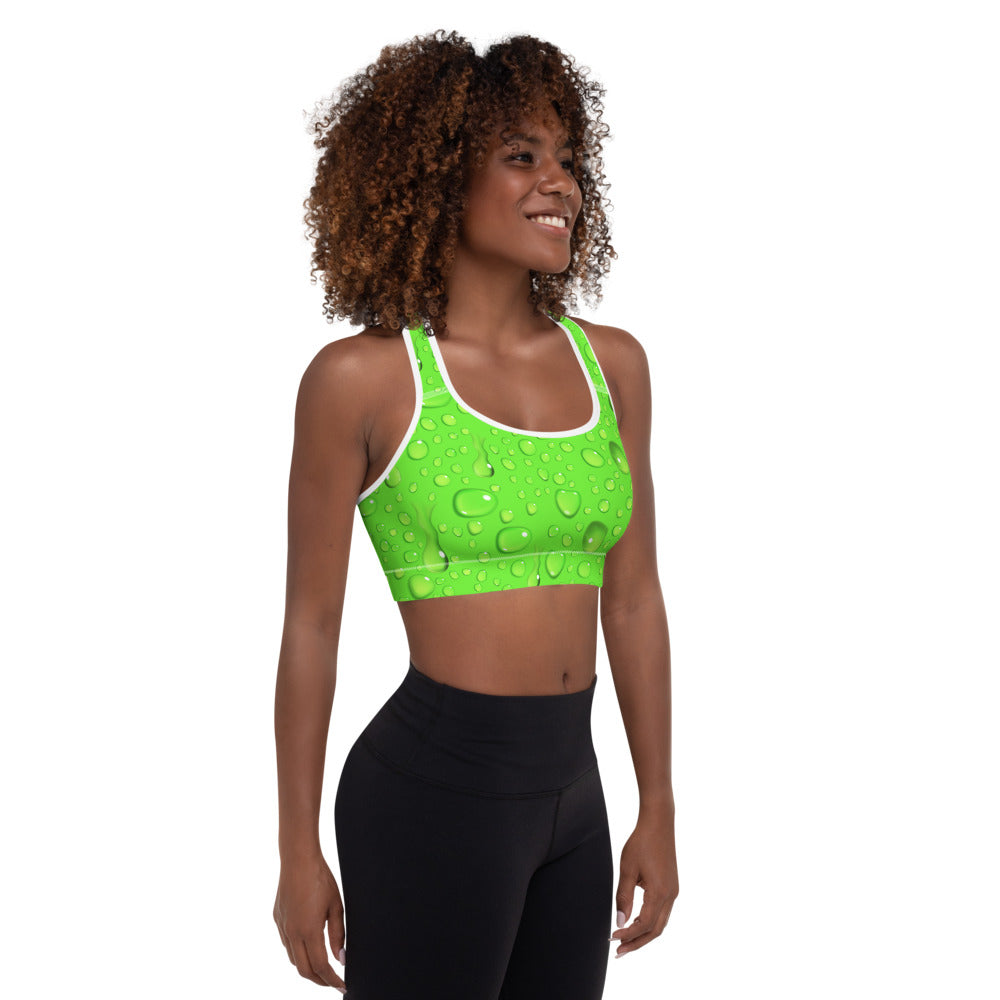 Drops of Lime Padded Sports Bra
